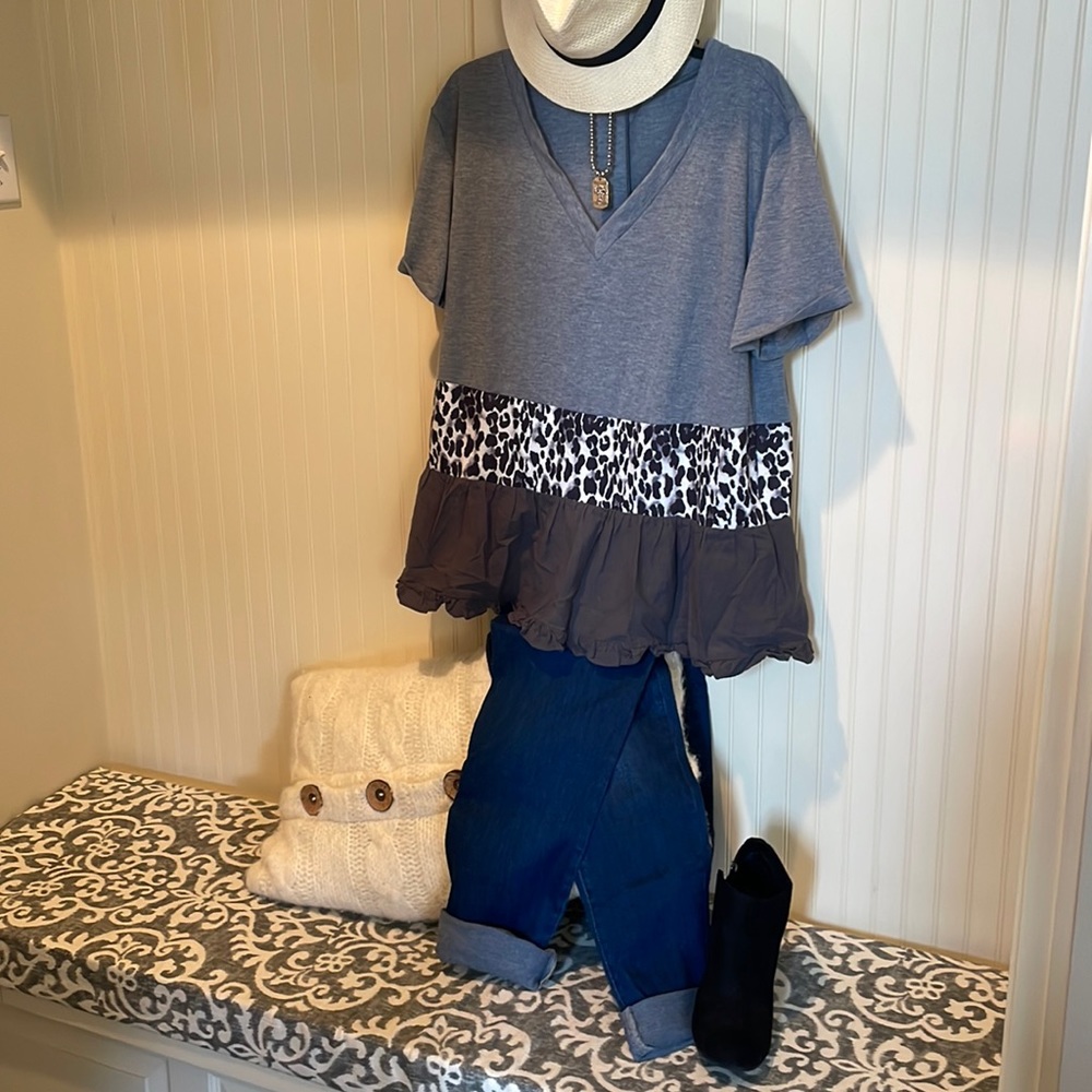 cheetah print tunic